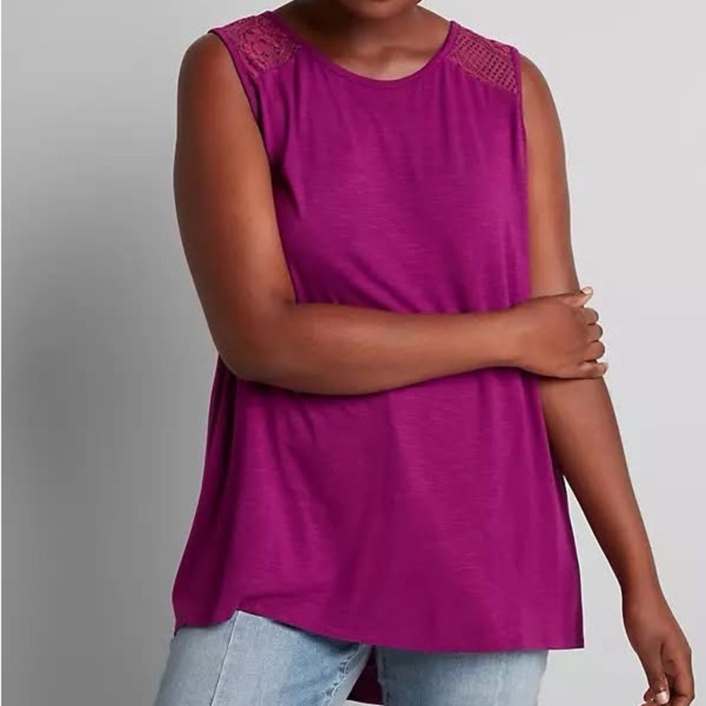 Stunning Lane Bryant purple swing tee
